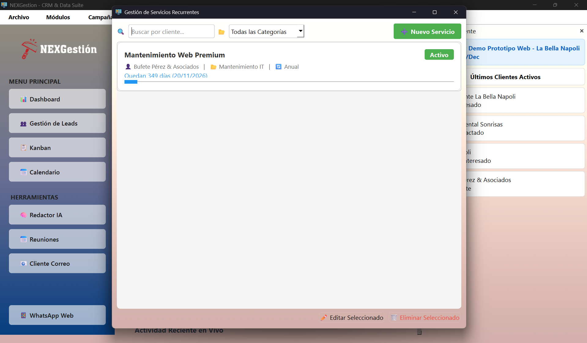 Servicios Recurrentes